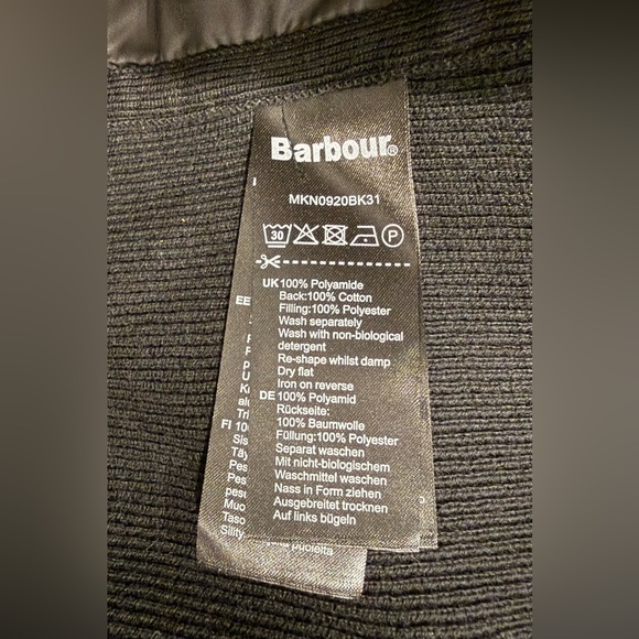 NWTs Barbour Men’s Mixed Media Essential Gilet/Vest. Black. Size XL - Picture 7 of 8